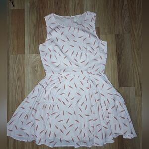 Maison Jules White and Pink Sleeveless A-Line Sundress